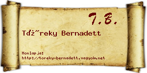 Töreky Bernadett névjegykártya