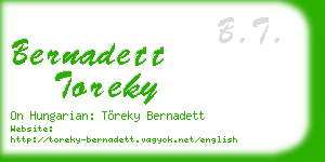 bernadett toreky business card