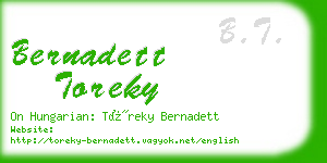 bernadett toreky business card